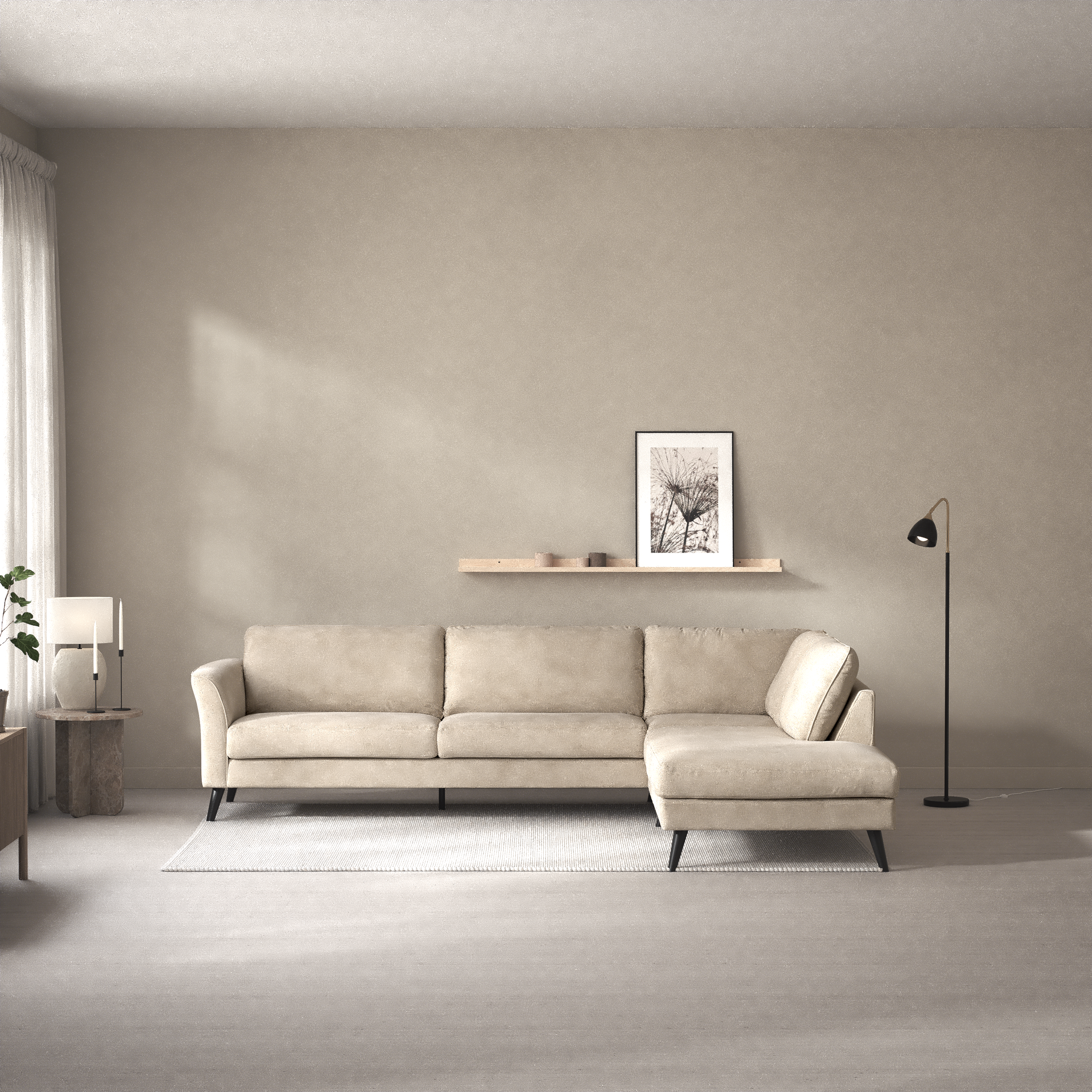 Bridge 4-sits soffa med divan höger view 5