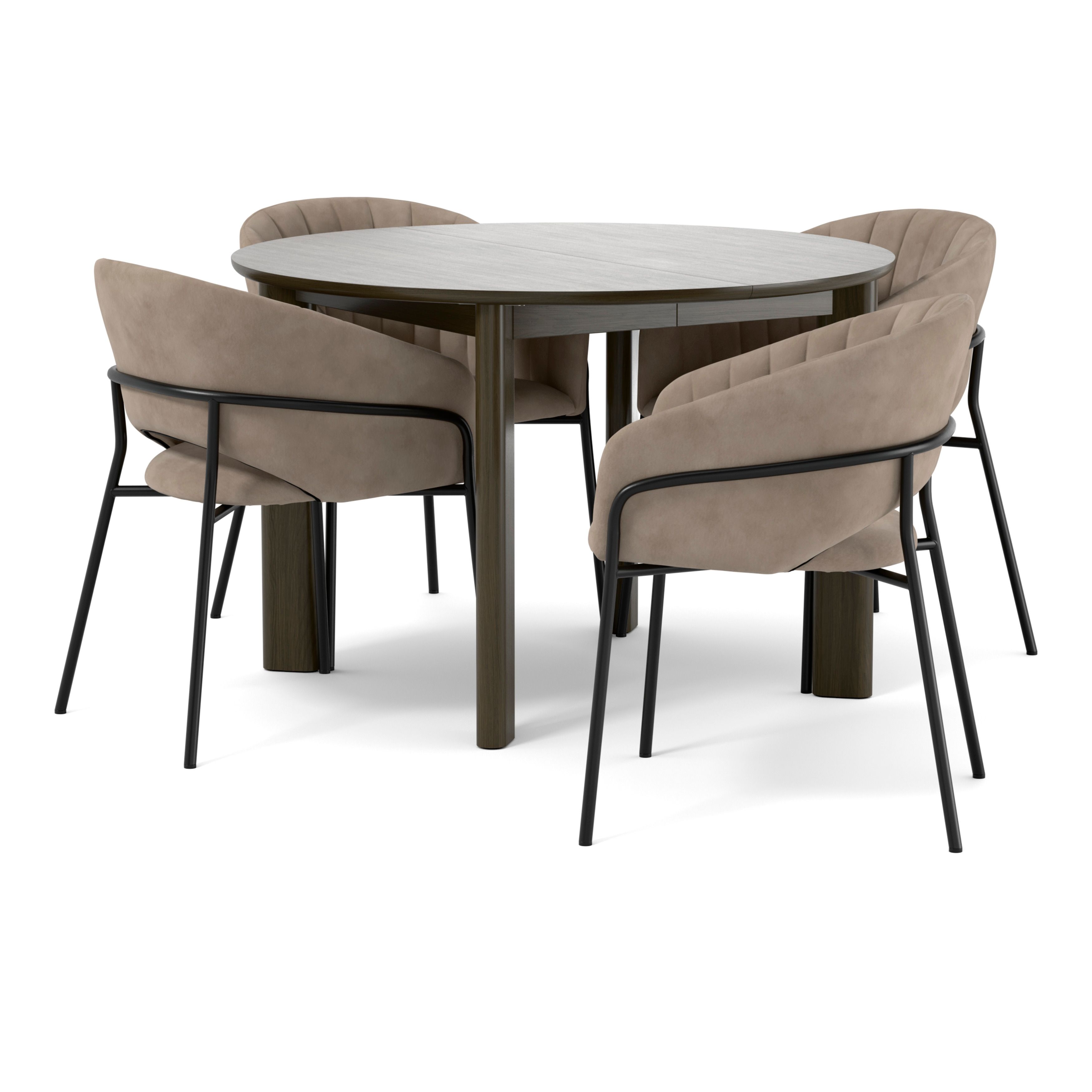 Amina Matgrupp med 4 karmstolar Selina