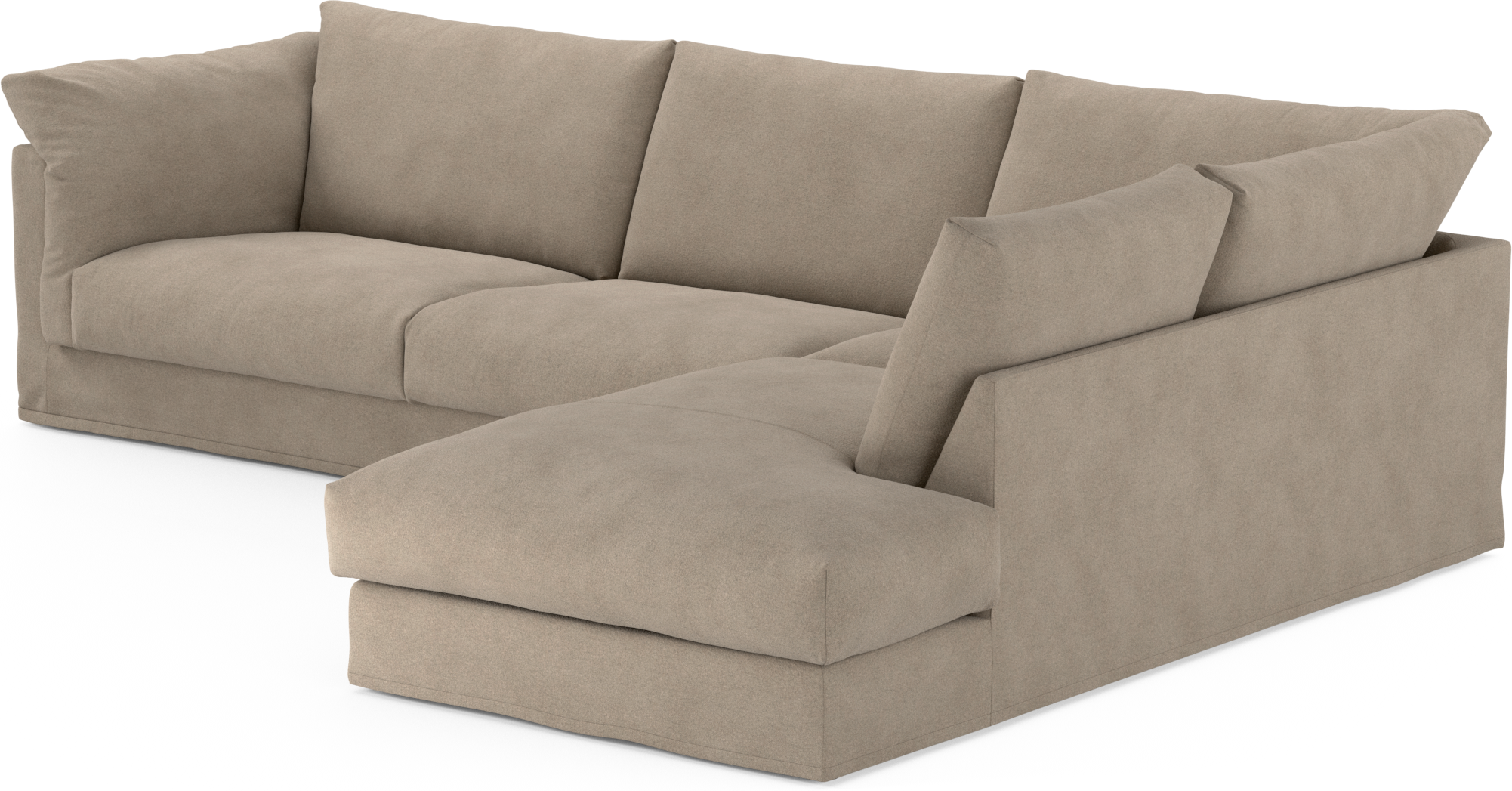 Cherrie Klädsel 3-sits soffa med divan höger view 3