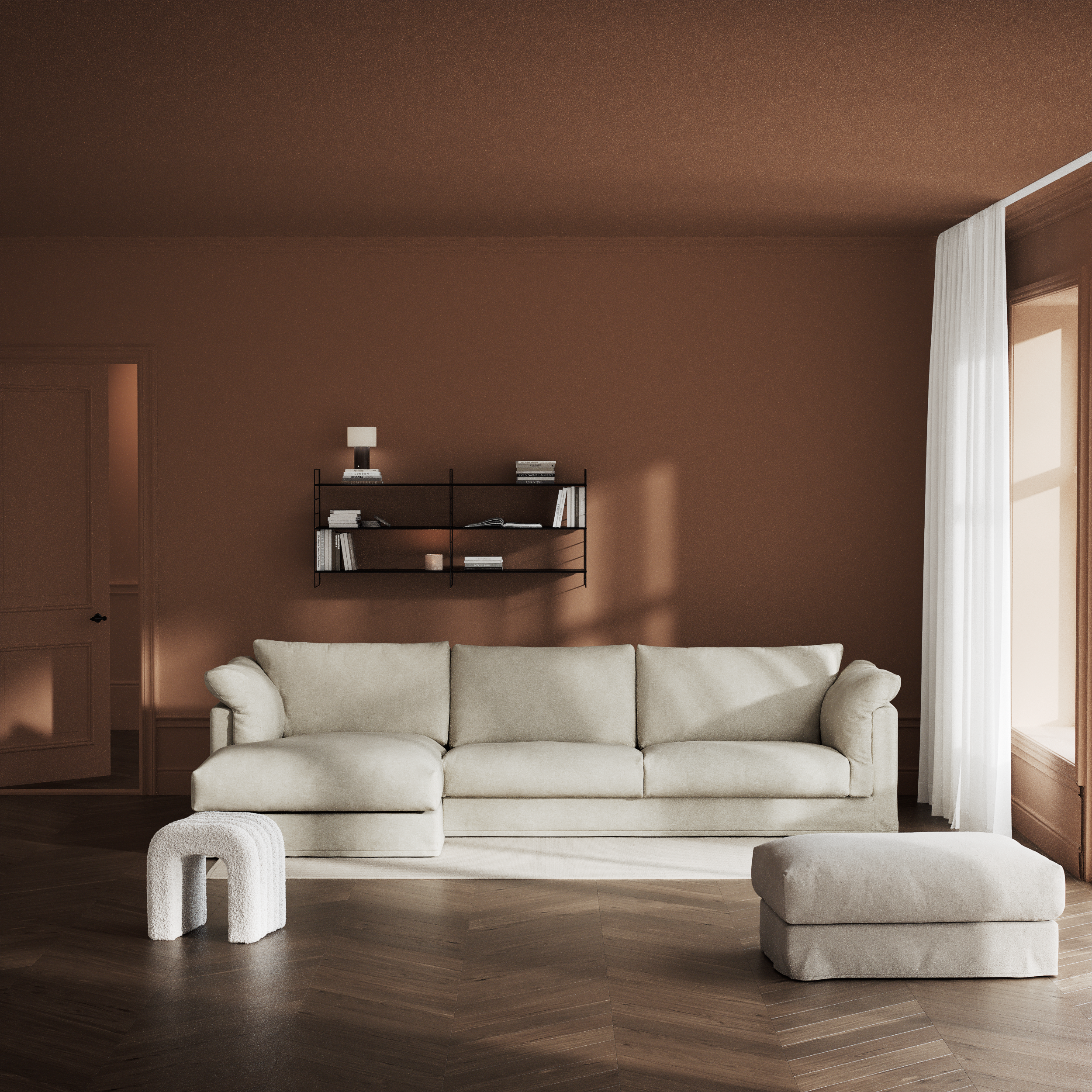 Cherrie Klädsel 3-sits soffa med schäslong vänster view 5