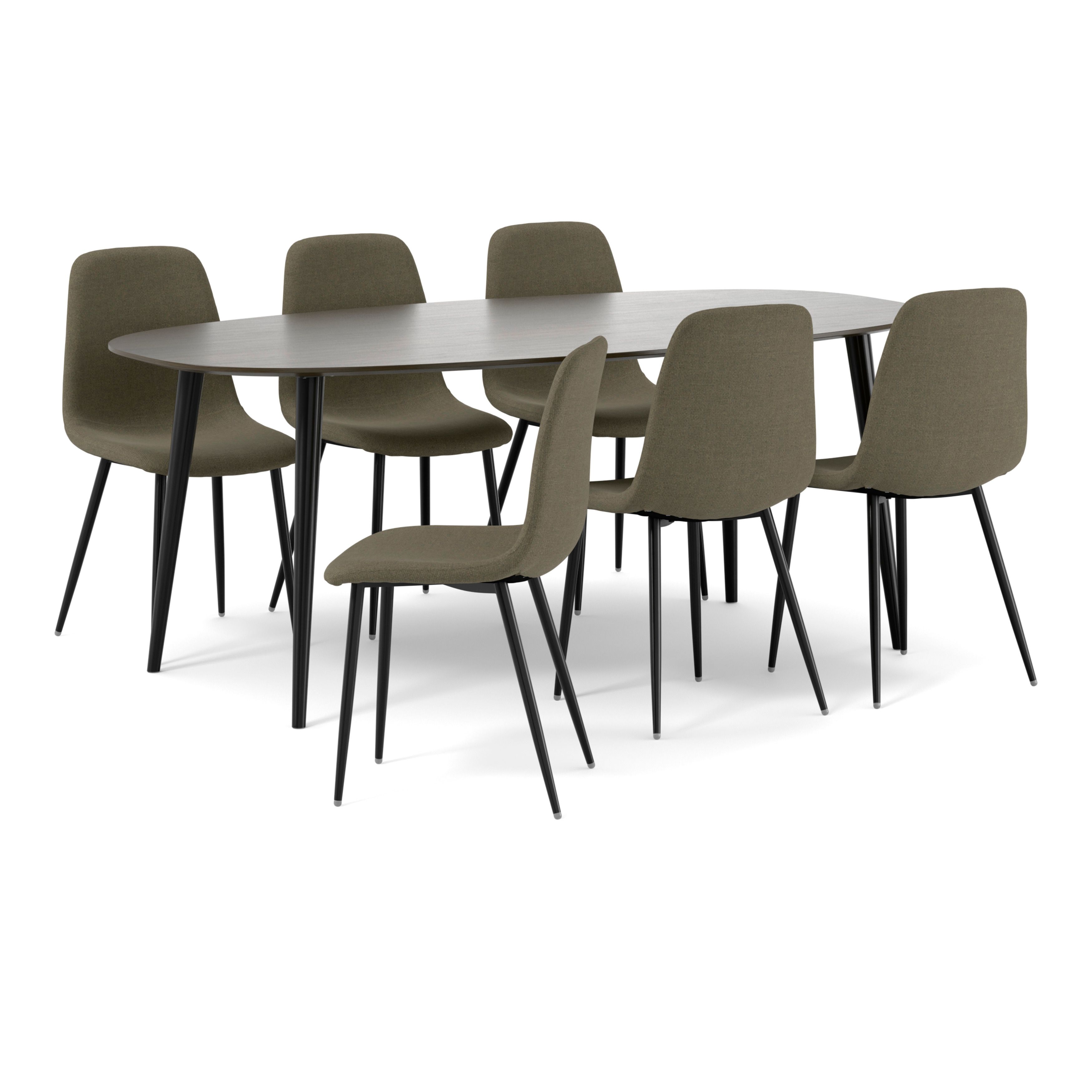 Plaine Matgrupp med 6 stolar Tracy