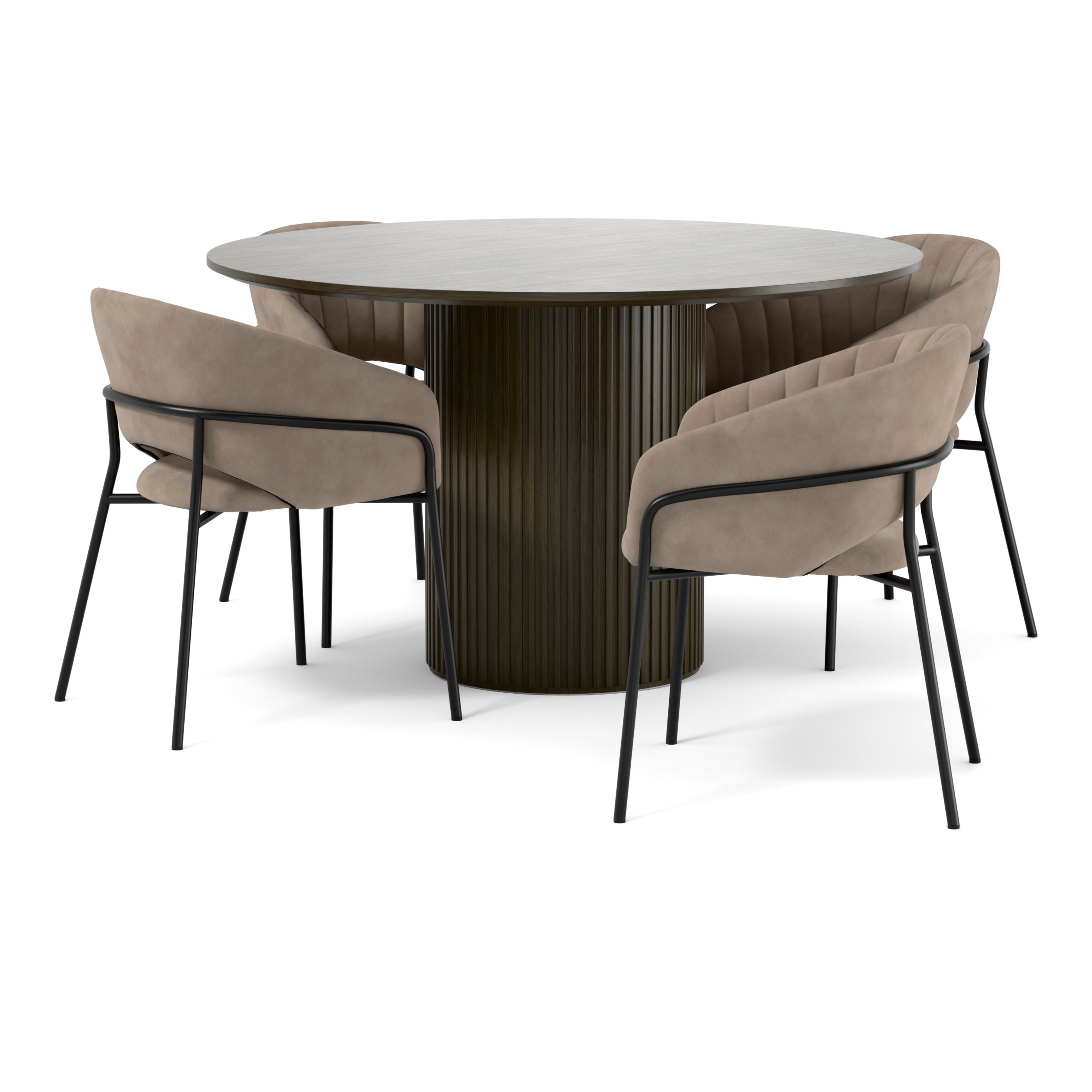 Astrid Matgrupp med 4 karmstolar Selina