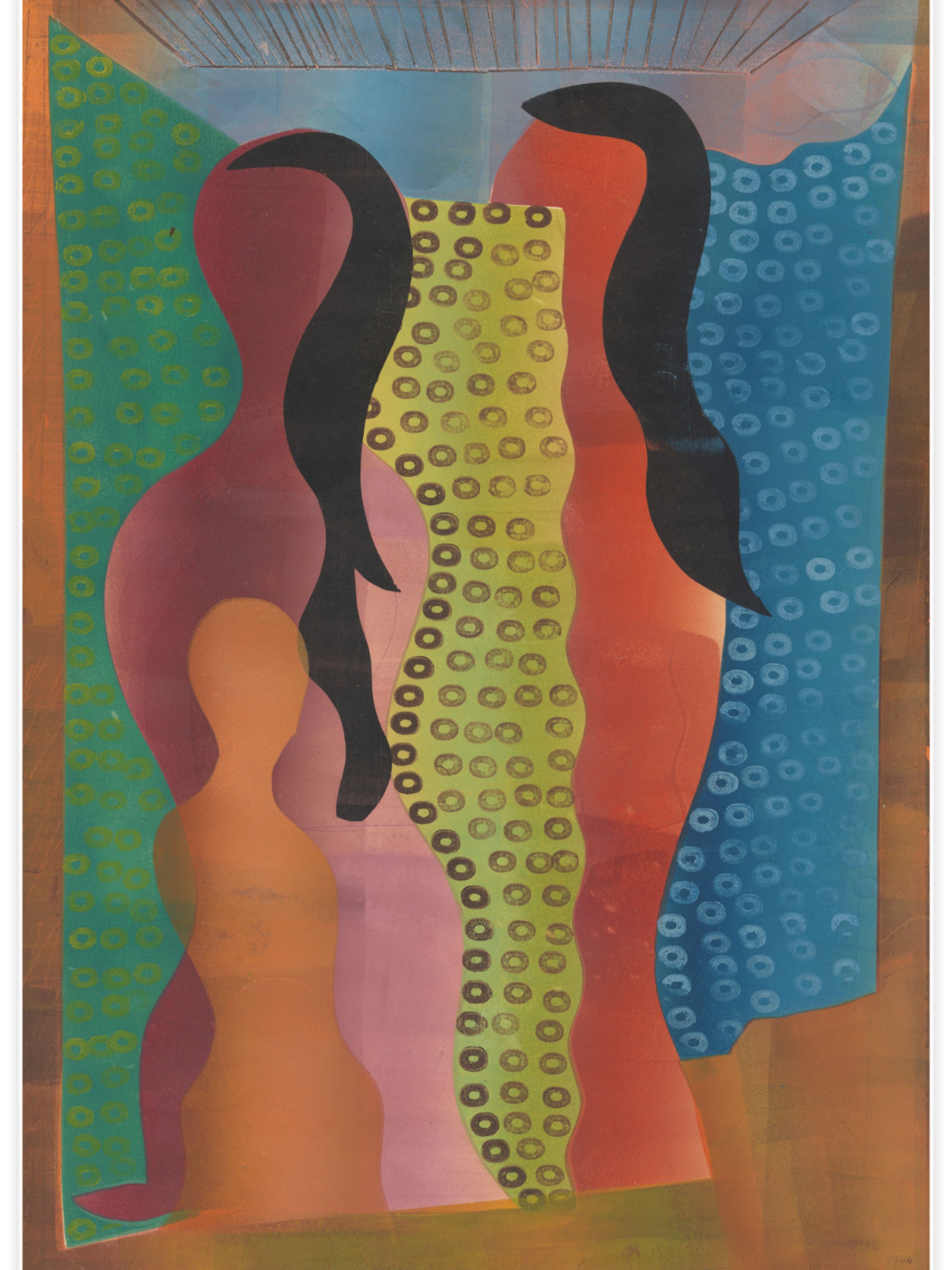 Compositie met figuren Poster