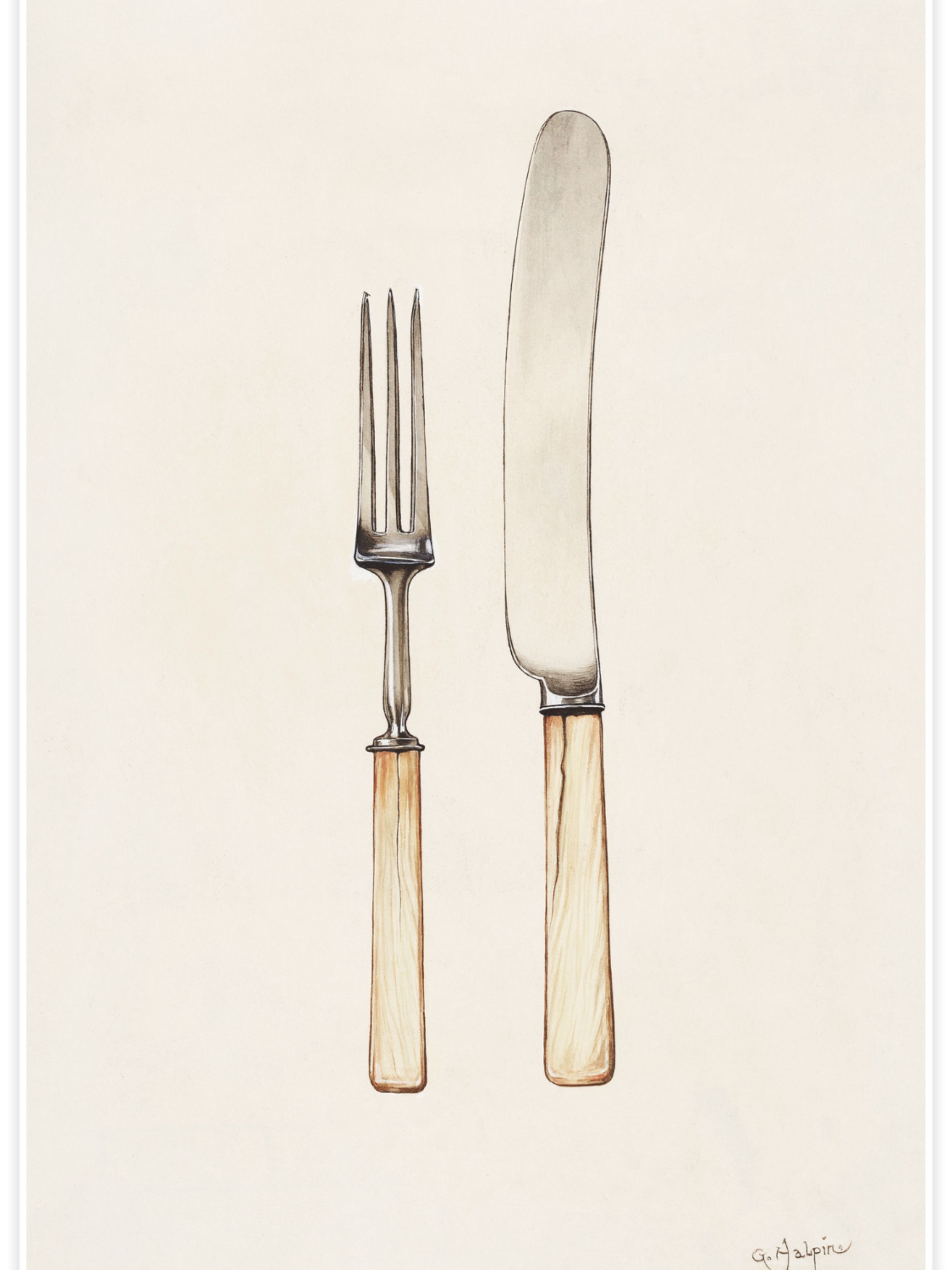 Knife and Fork Poster