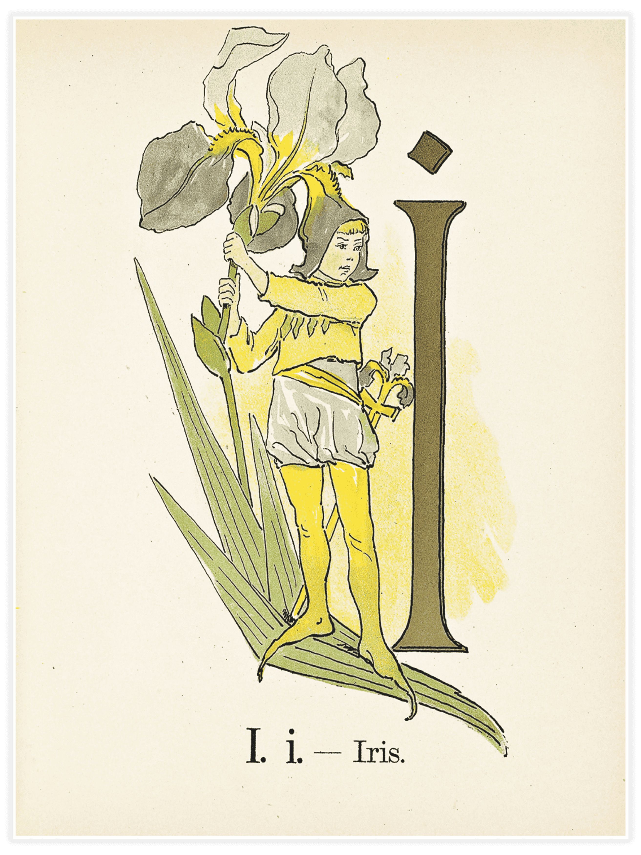 Prinsarnes blomsteralfabet - I Poster