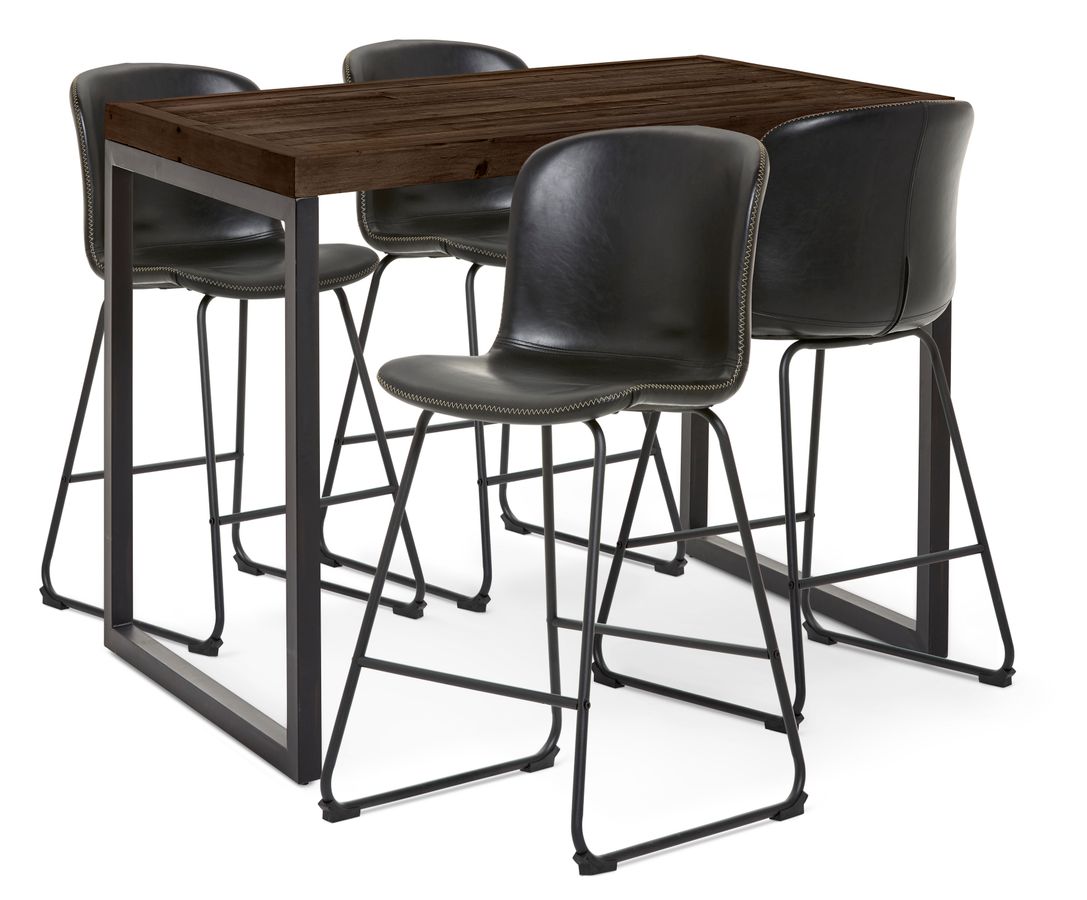 Woodenforge Matgrupp med 4 barstolar Kansas