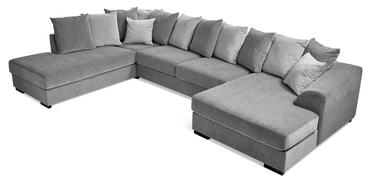 Town 3-sits soffa med divan vänster och schäslong höger view 2