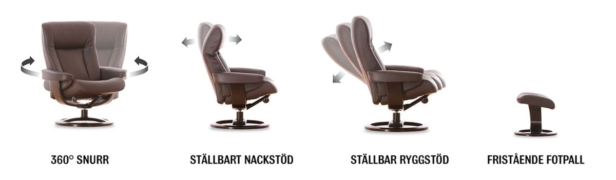 Zorba Fåtölj med fotpall view 2