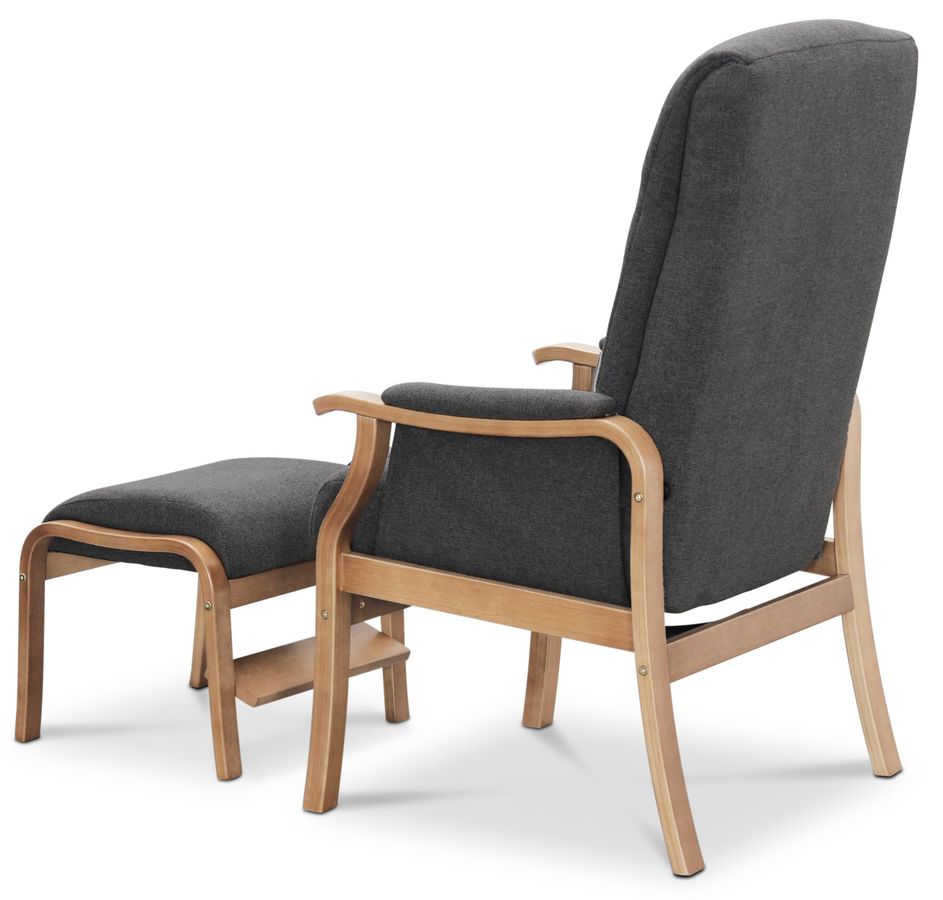 Rune Fåtölj med fotpall view 6