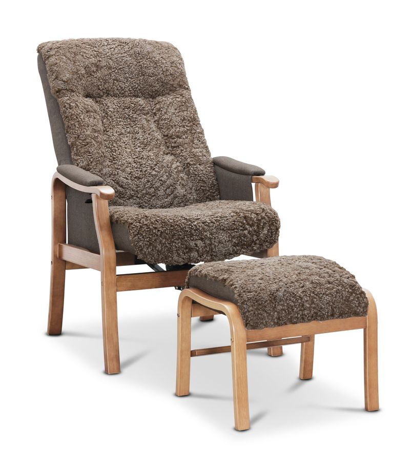 Rune Fåtölj med fotpall view 2