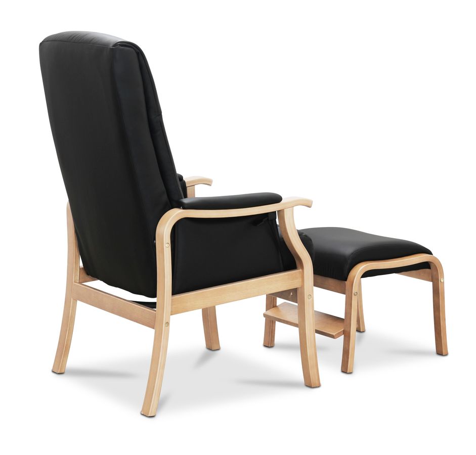 Rune Fåtölj med fotpall view 2