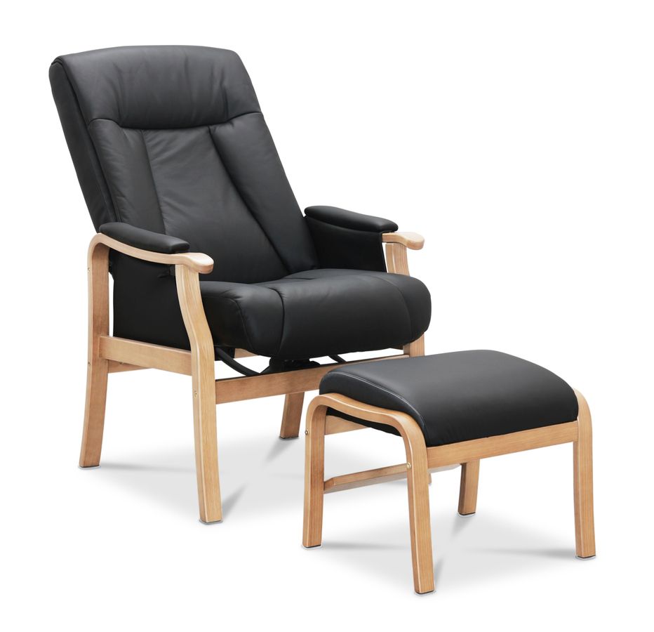 Rune Fåtölj med fotpall view 5