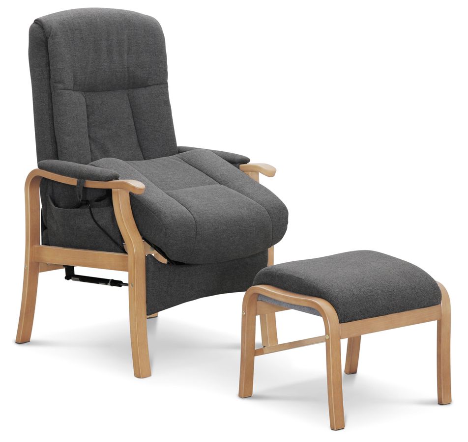 Rune Fåtölj med fotpall view 3