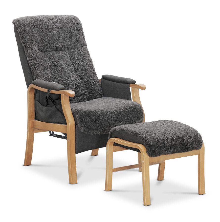 Rune Fåtölj med fotpall view 2