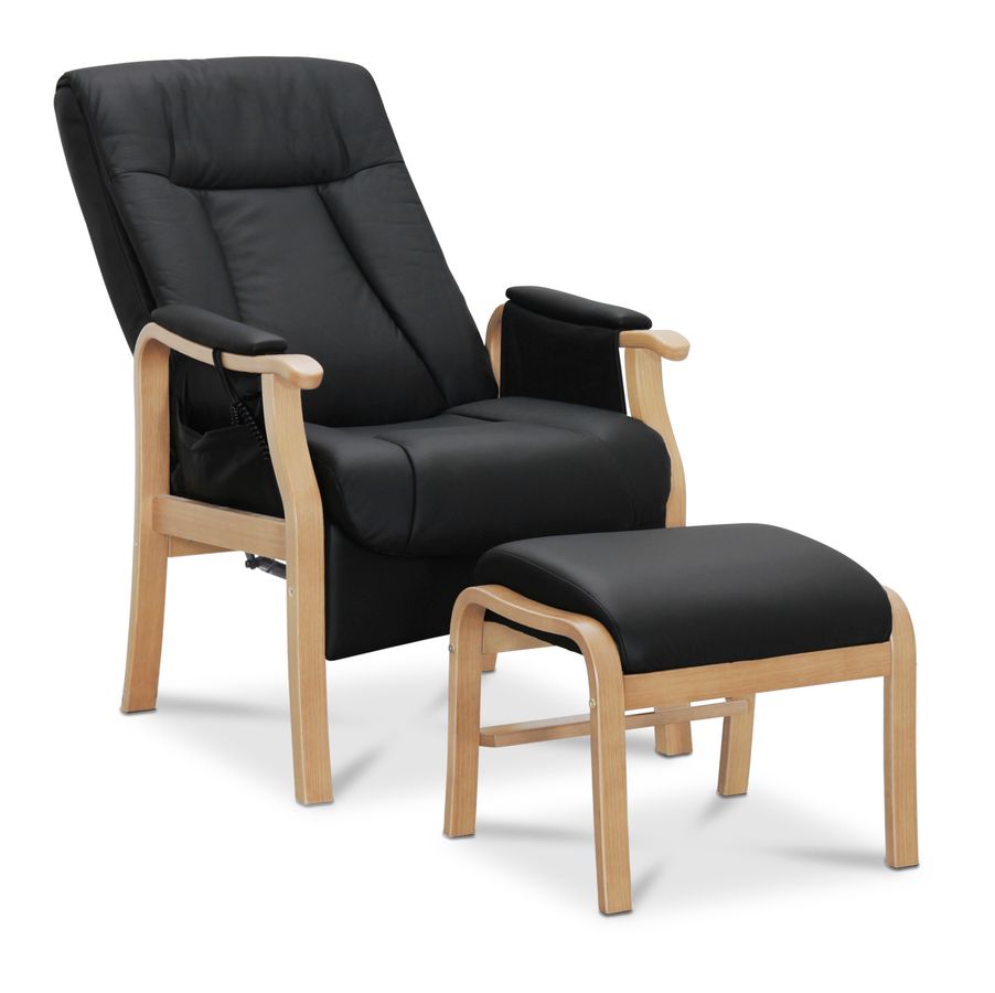 Rune Fåtölj med fotpall view 3