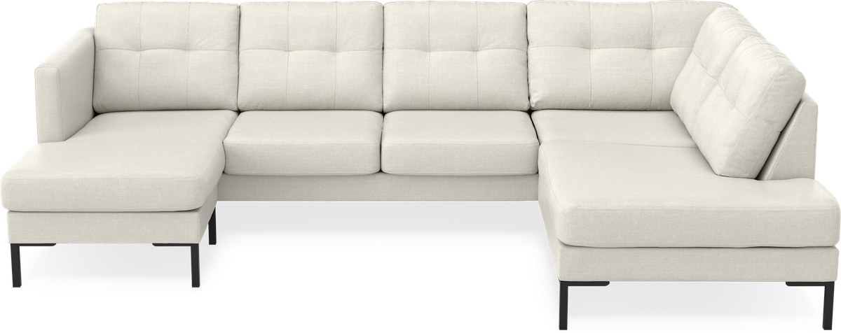 Rio 3-sits soffa med schäslong vänster och divan höger view 2