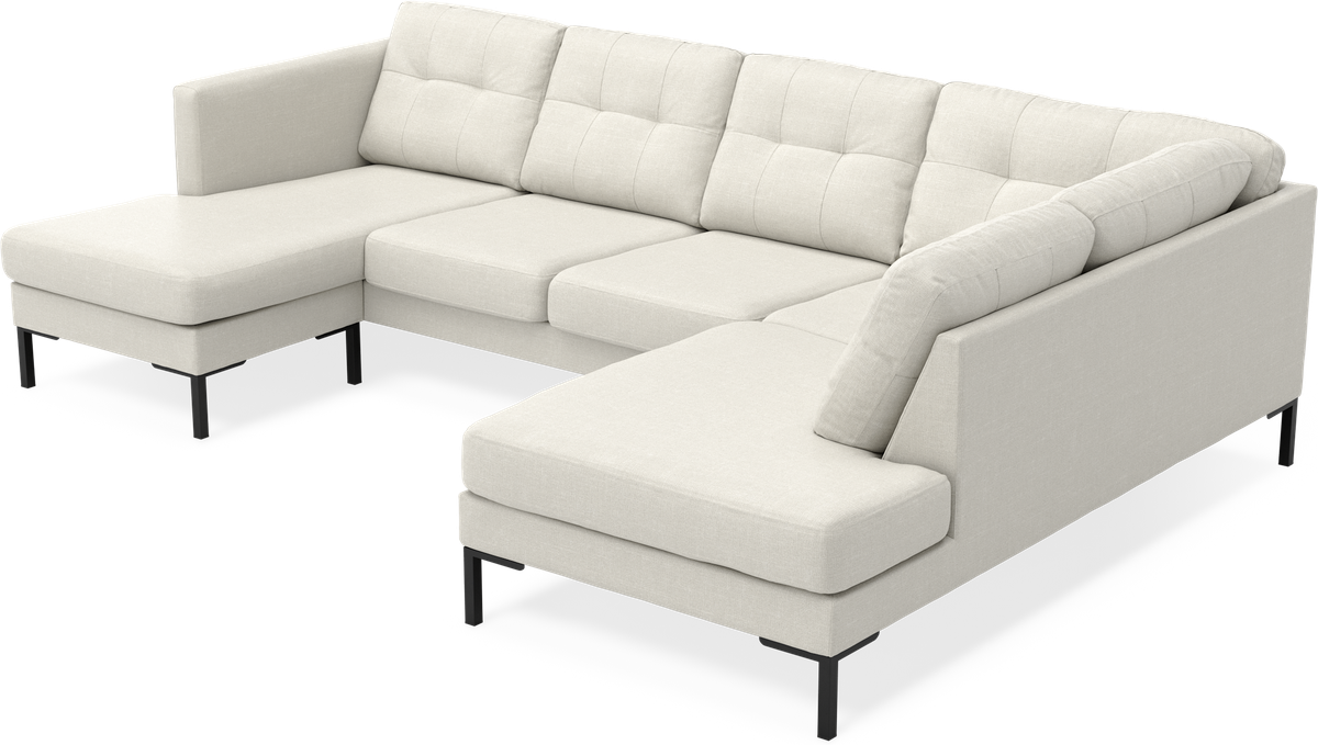 Rio 3-sits soffa med schäslong vänster och divan höger view 4