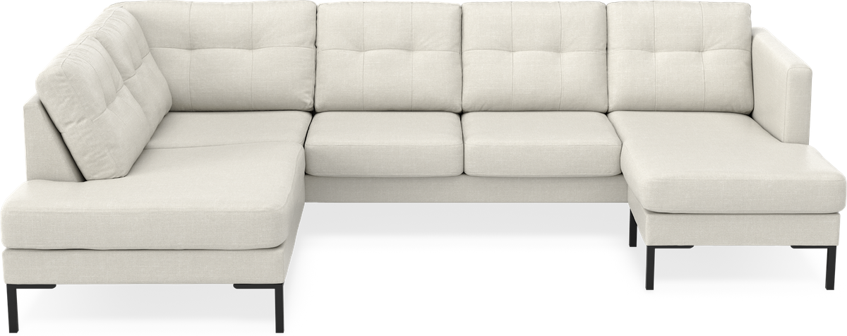 Rio 3-sits soffa med divan vänster och schäslong höger view 2