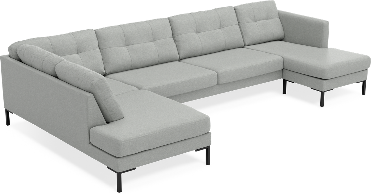 Rio 4-sits soffa med divan vänster och schäslong höger view 3