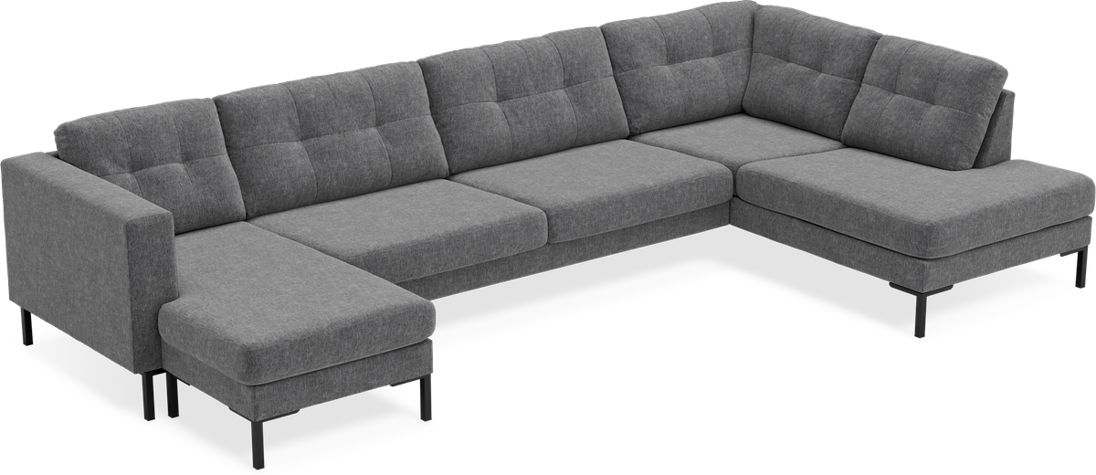 Rio 4-sits soffa med schäslong vänster och divan höger view 3