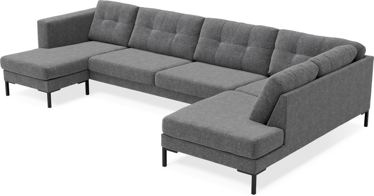 Rio 4-sits soffa med schäslong vänster och divan höger view 4