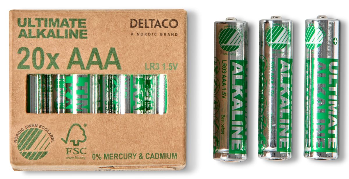 Deltaco Ultimate Alkaline Batteri view 2