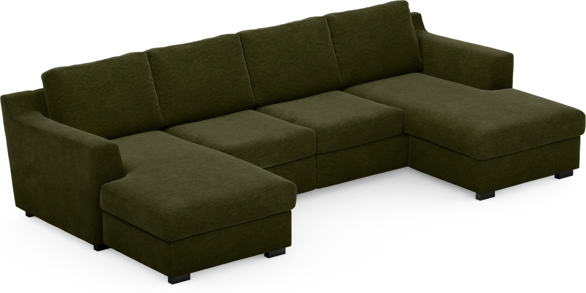 Friday 2-sits soffa med två schäslonger view 2