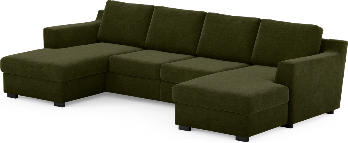 Friday 2-sits soffa med två schäslonger view 3