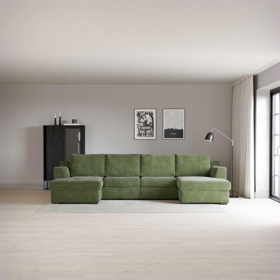 Friday 2-sits soffa med två schäslonger view 5