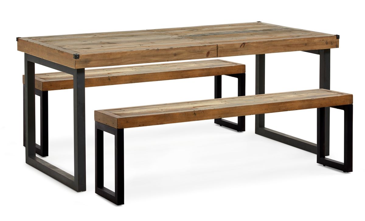 Woodenforge Matgrupp med 2 bänkar Woodenforge