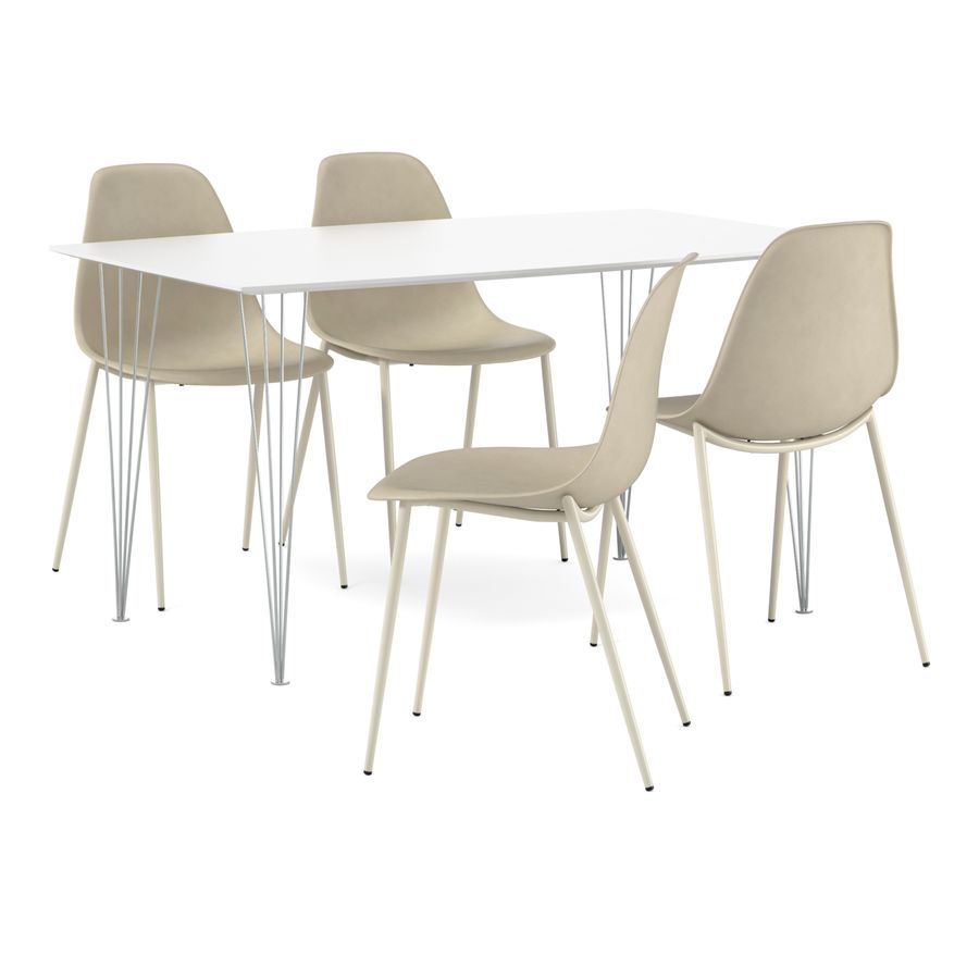 Plaine Matgrupp med 4 stolar Tico