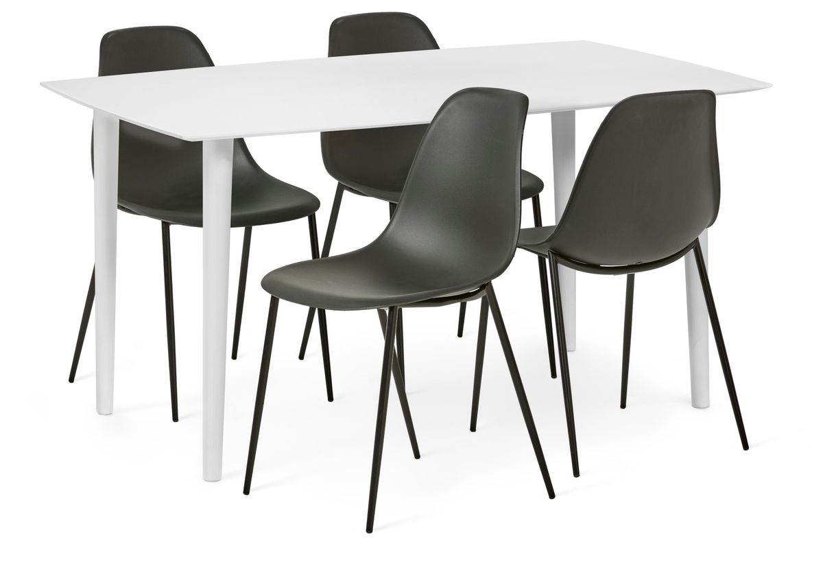 Plaine Matgrupp med 4 stolar Tico