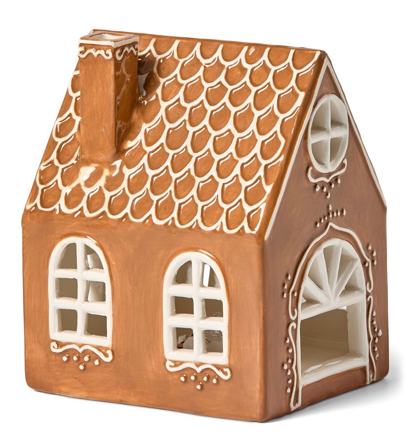 Pepparkakshus Juldekoration med LED-belysning