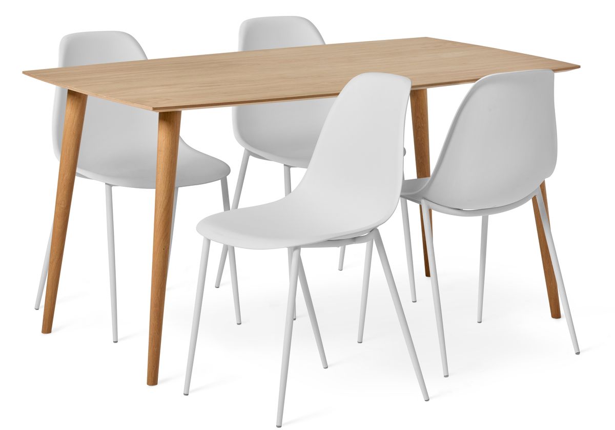 Plaine Matgrupp med 4 stolar Tico