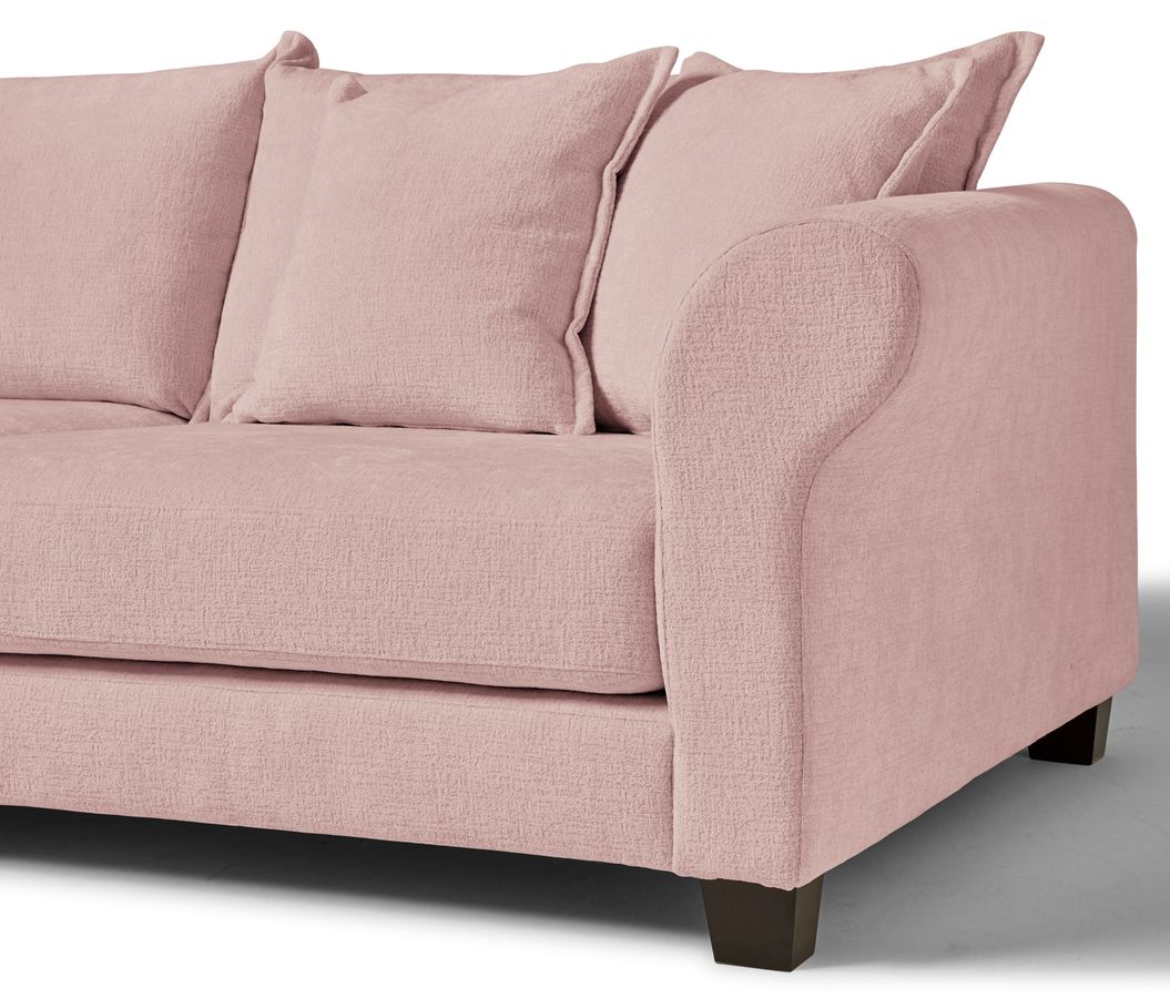 Beverly 3-sits soffa med rund divan vänster view 3