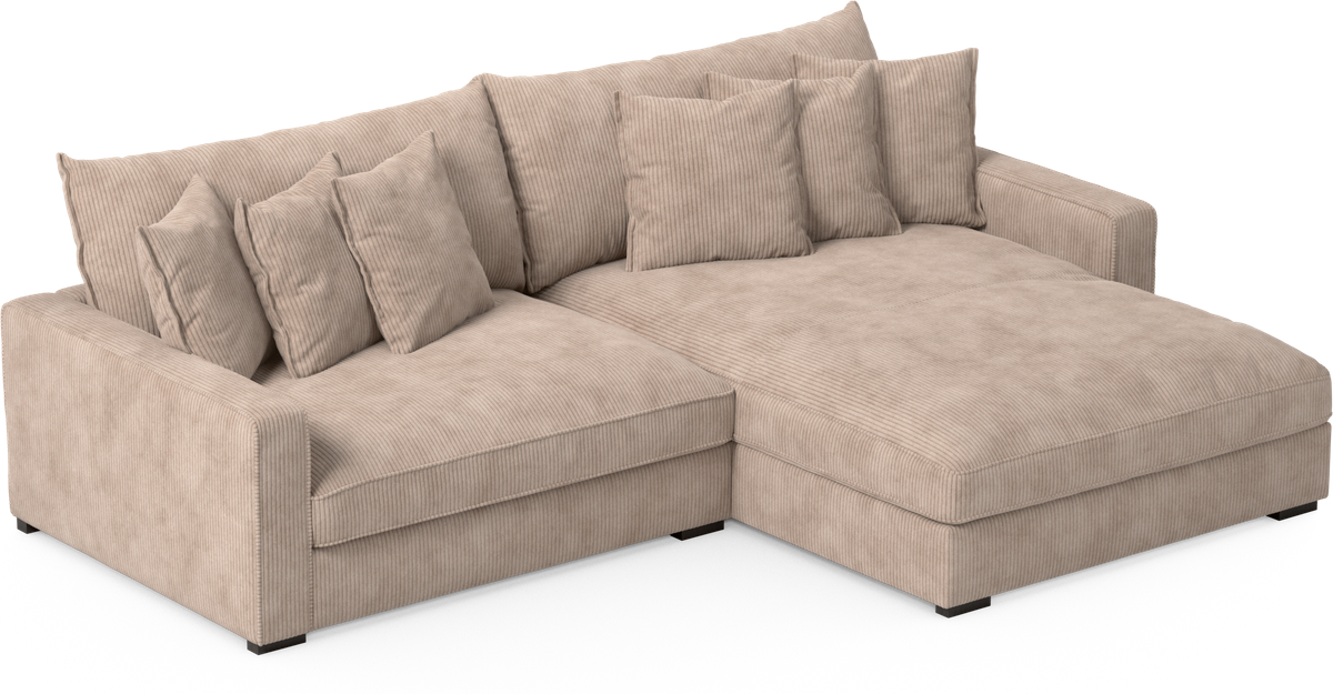 Rossi 2-sits soffa med schäslong XL höger view 2