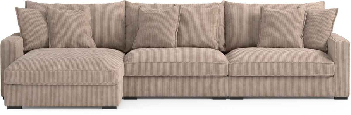 Rossi 3-sits soffa med schäslong vänster