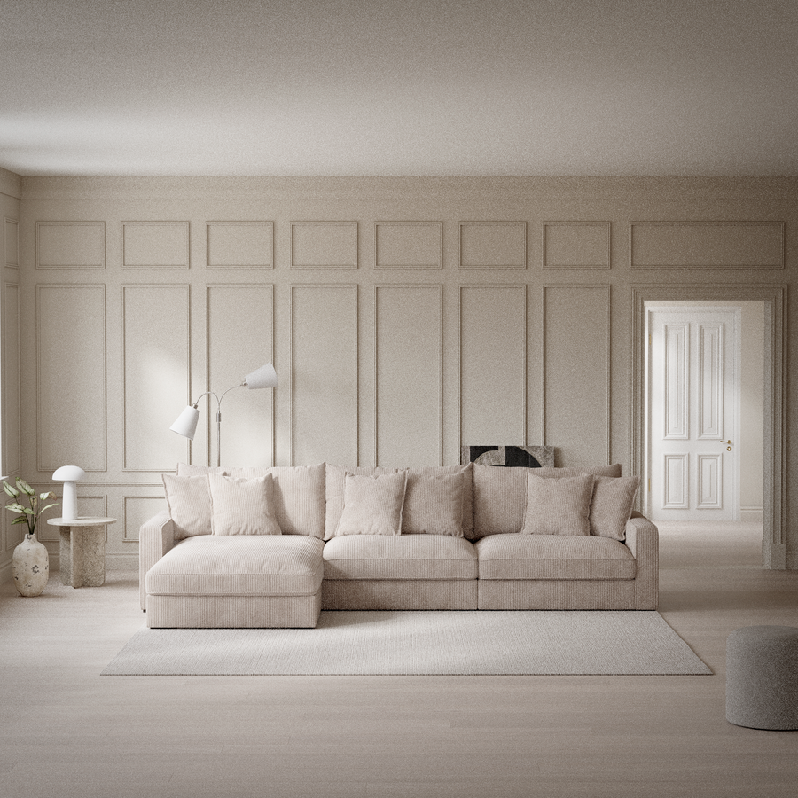 Rossi 3-sits soffa med schäslong vänster view 5