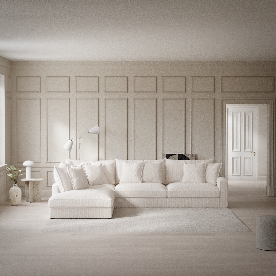 Rossi 3-sits soffa med divan vänster view 5