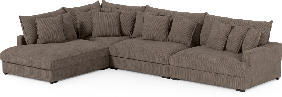 Rossi 4-sits soffa med divan vänster view 3