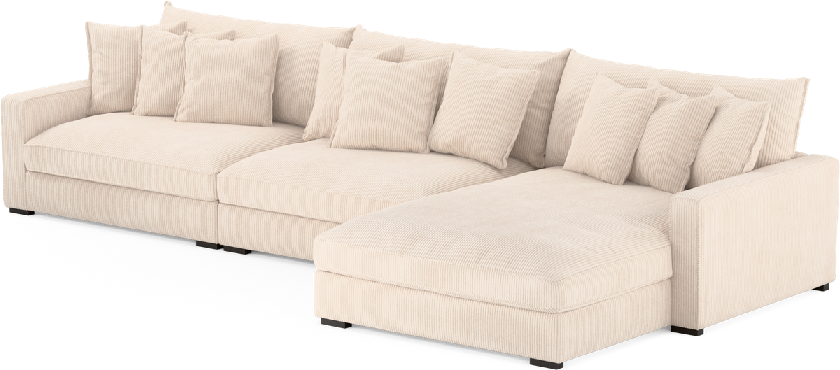 Rossi 4-sits soffa med schäslong XL höger view 3