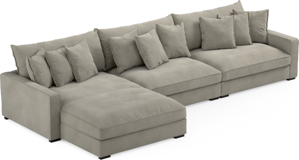 Rossi 4-sits soffa med schäslong XL vänster view 2