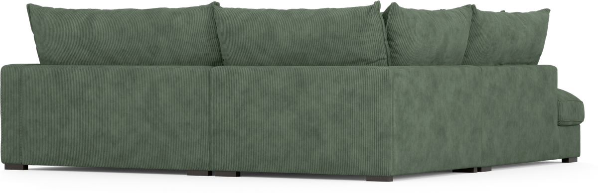 Rossi 2-sits soffa med divan vänster view 4