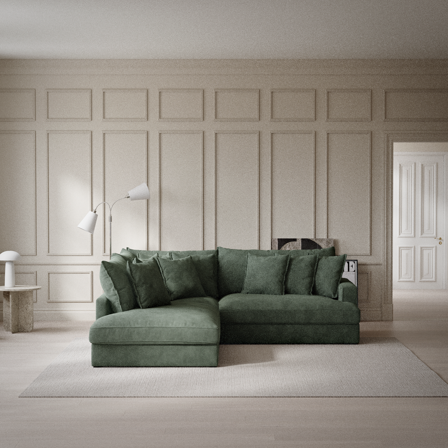 Rossi 2-sits soffa med divan vänster view 5