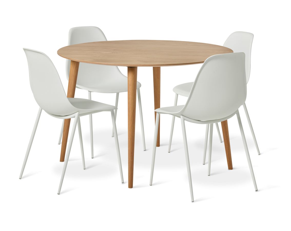 Plaine Matgrupp med 4 stolar Tico