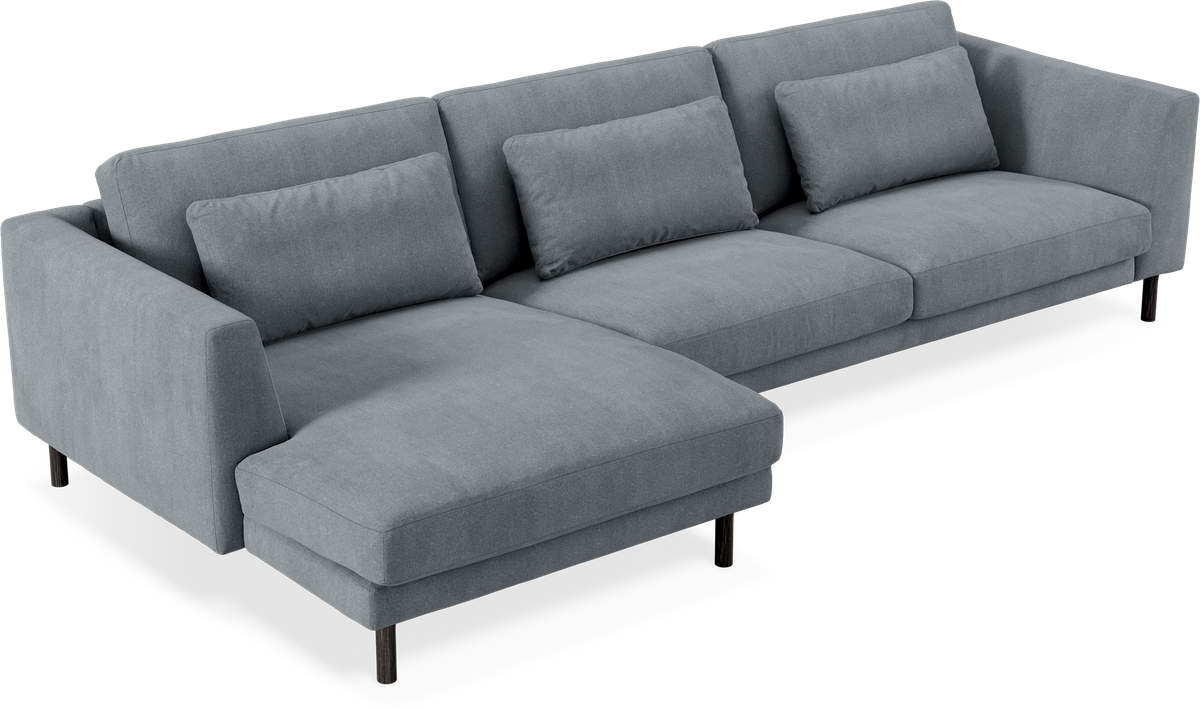 Willow 3-sits soffa med schäslong vänster view 2