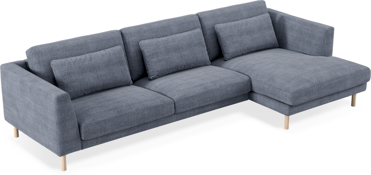 Willow 3-sits soffa med schäslong höger view 2