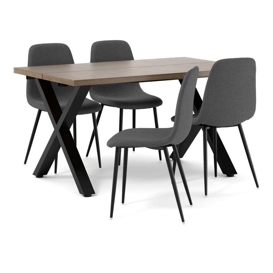 Veneto Matgrupp med 4 stolar Tracy