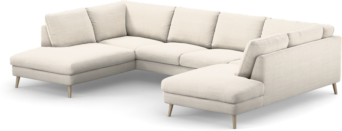 Madison 2-sits soffa med divan vänster och höger view 3