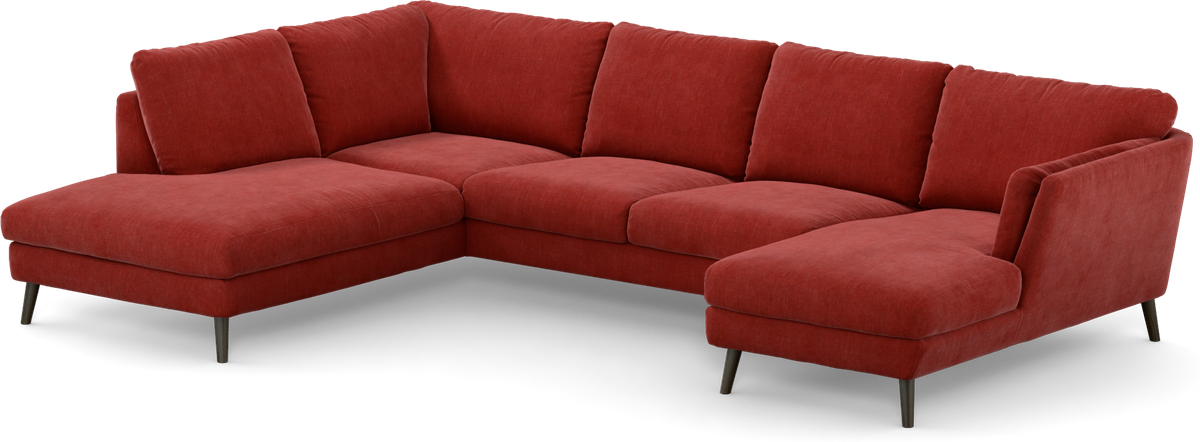 Madison 2-sits soffa med divan vänster och schäslong höger view 4